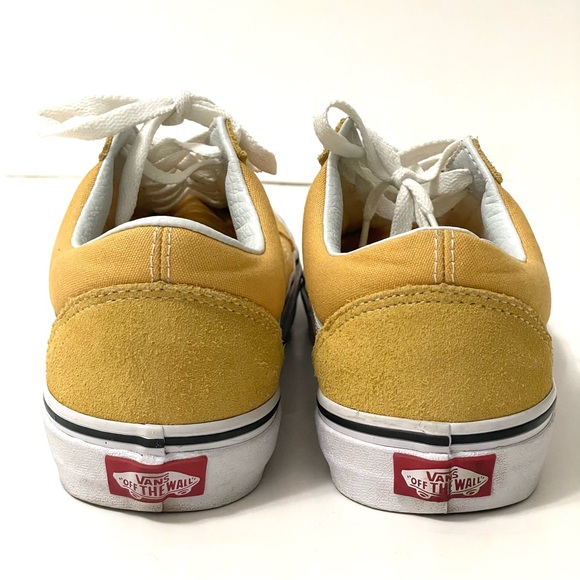 Vans Old Skool Yellow Mustard Canvas Suede Unisex Shoes 7M W 8.5 - Picture 7 of 12